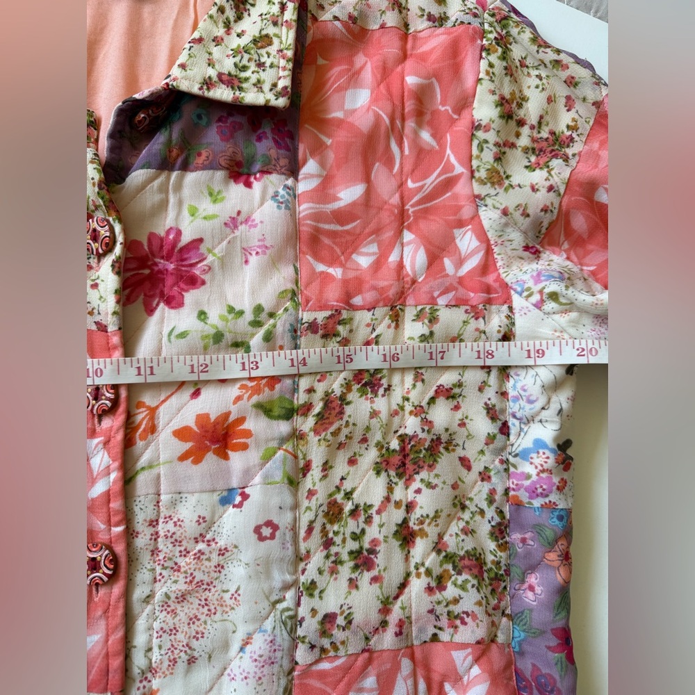 Casual Studio Multi Colored Floral Button Down Jacket Medium - Picture 5 of 7